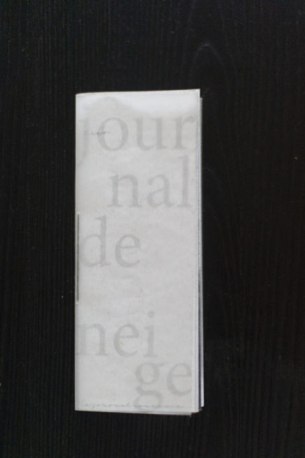Journal de neige / * De Melliaux /  2018