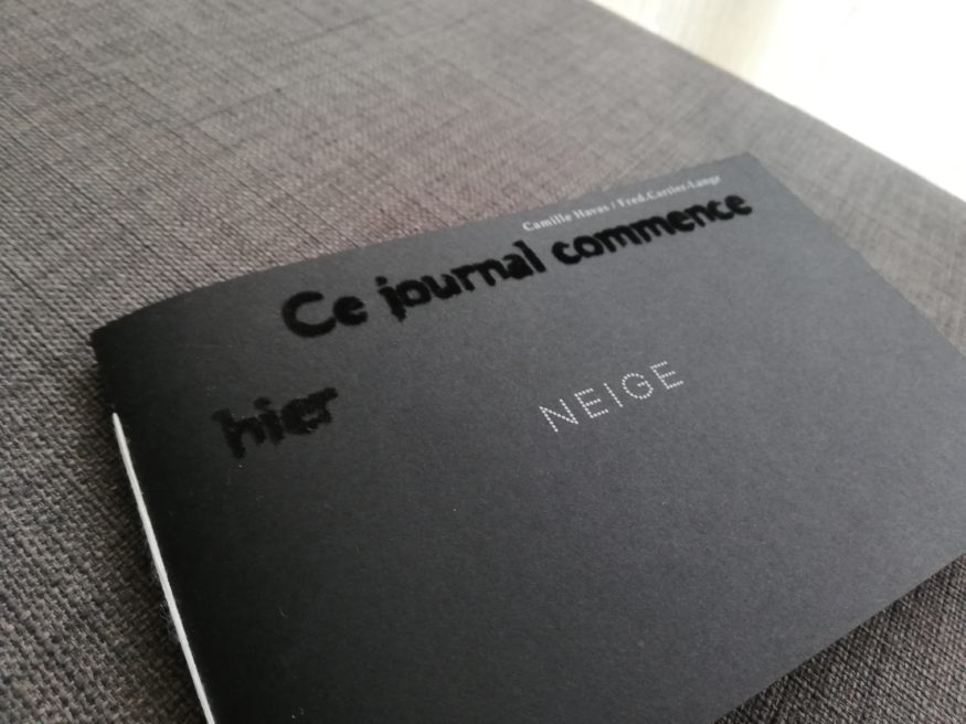 Journal de neige / * Fred Cartier-Lange /  2018